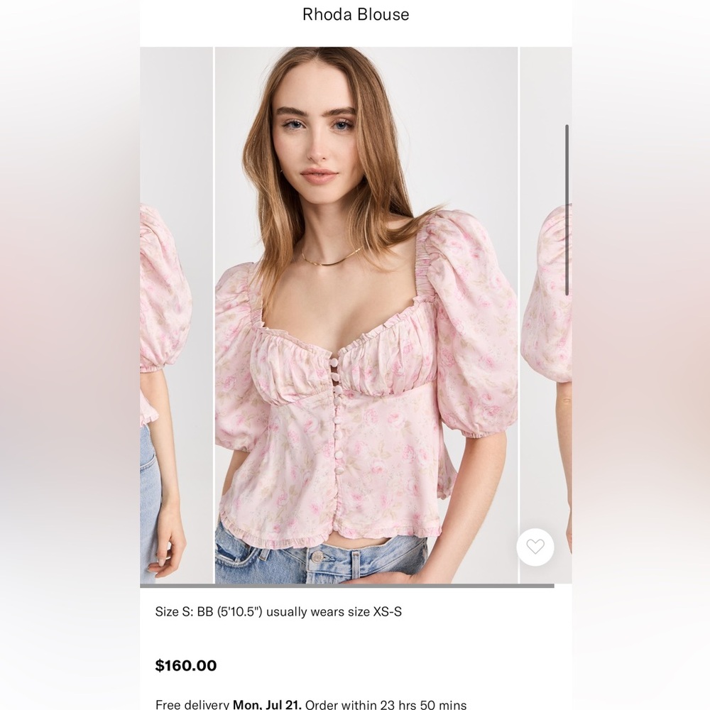 For Love and Lemons Floral Rhoda Blouse